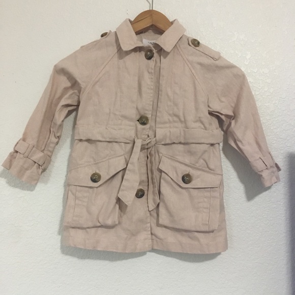 Zara Pink Blush Linen Blend Coat - Picture 1 of 11